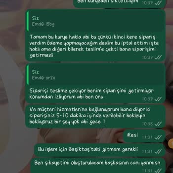 Teslim Edilmeyen Sipariş Ve Cevapsız Mesajlar