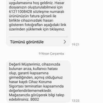 Sigorta Yaptırdığım Media Markt Çamaşır Makinesi Sorunu