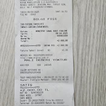 MoneyPay Hesabına Yükleme Sorunu Ve Gecikme