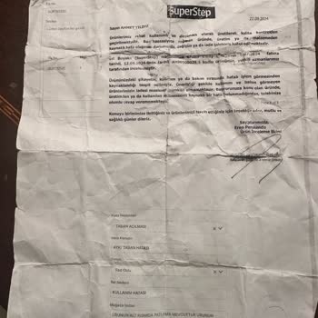 Kalitesiz Ürün ve Müşteri Hizmetleri Şikayeti