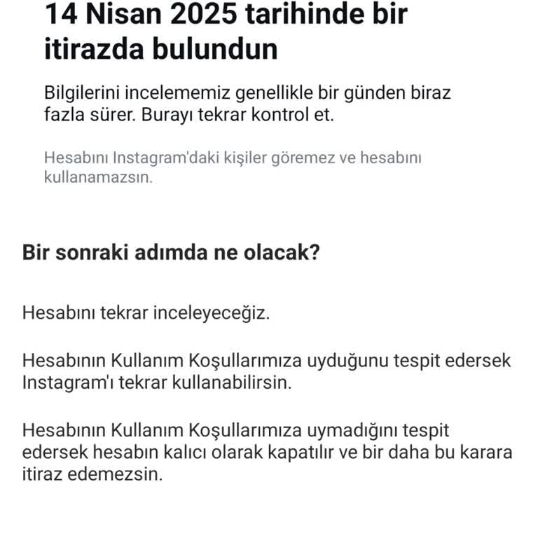 Instagram Hesabım Haksız Yere Askıya Alındı: İtirazım Dikkate Alınmıyor