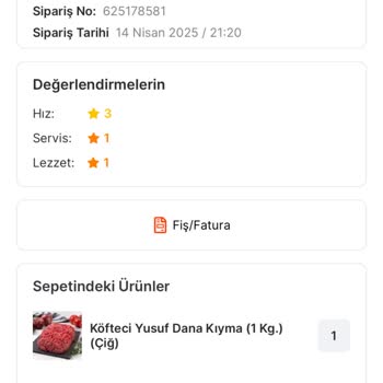 Migros Yemek Siparişimde İade Sorunu Ve İletişim Eksikliği