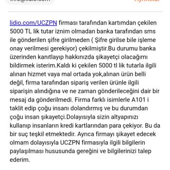 Sahte Site Üzerinden Yapılan İzinsiz Para Çekimi
