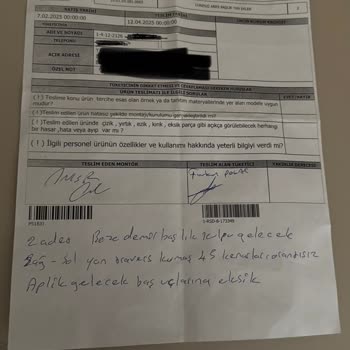 Kurulumda Eksik Parçalar Ve Yanlış Ürün Teslimatı