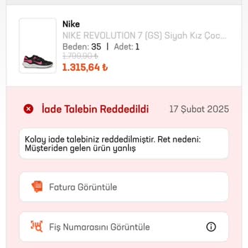 Yanlış Ayakkabı İadesi Ve İlgisizlik