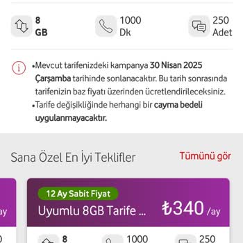 Vodafone'un Sınırlı Ve Yüksek Fiyatlı Tarifeleri Hayal Kırıklığı Yaratıyor