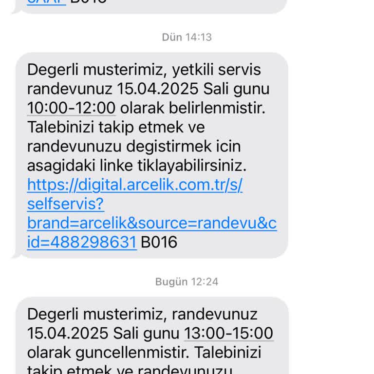 Randevu Saatlerine Uymayan Servis