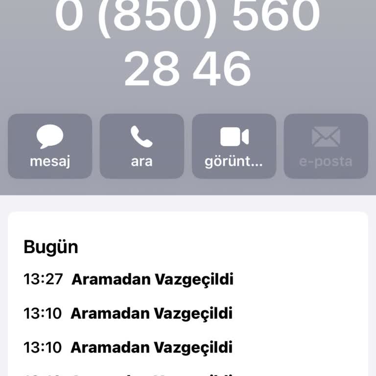 08505602846 1'e Bastım Ve Telefon Kapandı