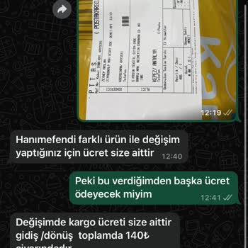 Yanlış Gönderilen Ürün Ve Ekstra Ücret Talebi