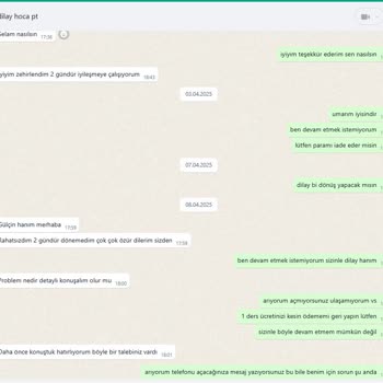 Ders İptalleri Ve İade Sorunu Yaşatan Pilates Salonu