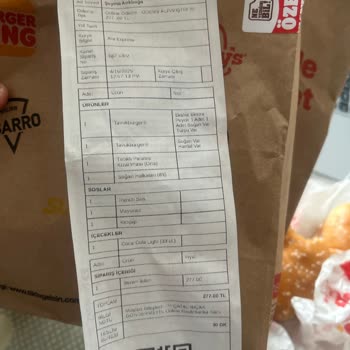 Eksik Malzemelerle Gelen Hamburger Siparişi