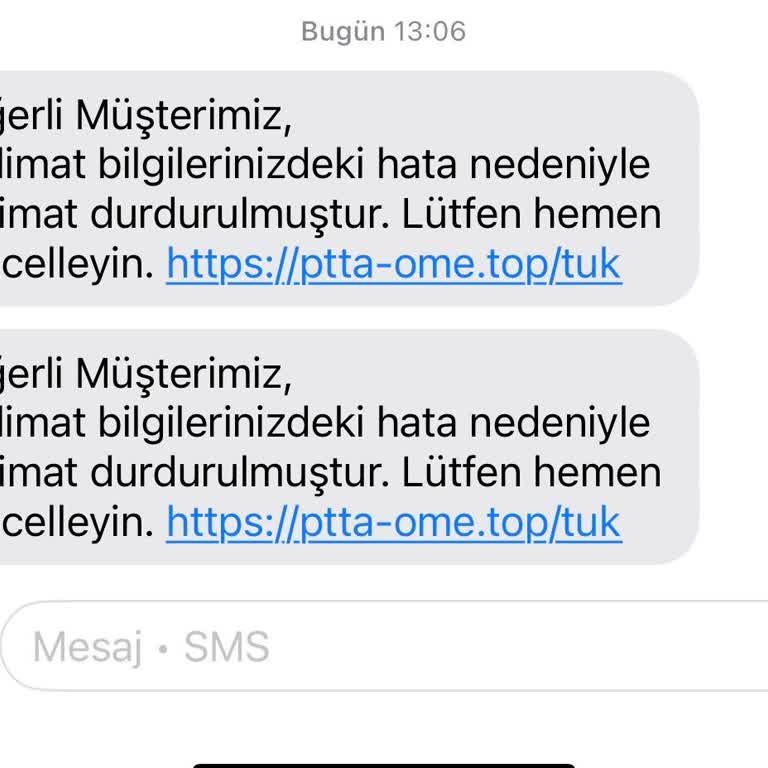 PTT Mesajlarıyla İlgili Bilgim Dışında Yapılan İşlemler