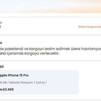 Sipariş Edilen İphone 15 Pro'nun Teslim Edilmemesi Ve Fiyat Artışı Mağduriyeti