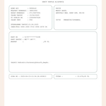 Yanlış Çekilen Tutar Ve Yetersiz Müşteri Hizmetleri