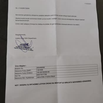 Garanti Sürecinde Müşteri Mağduriyeti: Jabra Elite 4 Active Sorunu