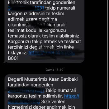 Sürat Kargo Teslim Edilmeyen Ürünü Teslim Edildi Gösteriyor