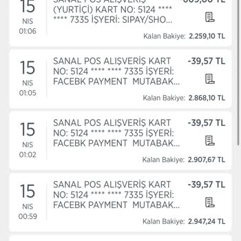 İzinsiz Para Çekimi: Ziraat Hesabımdan Facebook'a Yetkisiz İşlem