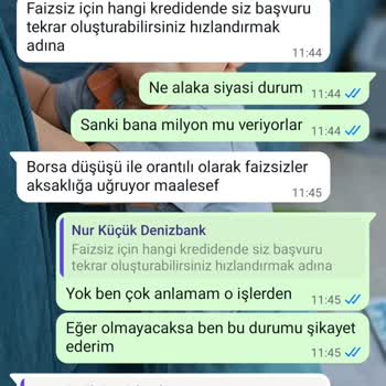 Denizbank'ın Faizsiz Kredi Vaadi Mağduriyeti