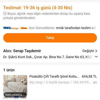 Kargo Adres Değişikliği Sorunu Ve Müşteri Memnuniyetsizliği