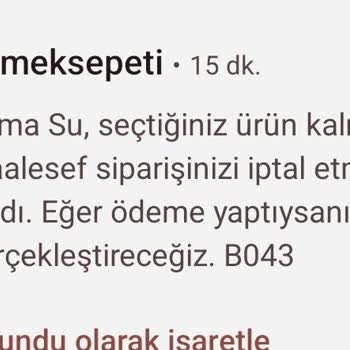 Yemeksepeti Su Siparişinde Teslimat Sorunu