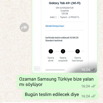 Samsung Türkiye'den Yanıltıcı Teslimat Bilgisi Ve Müşteri Mağduriyeti