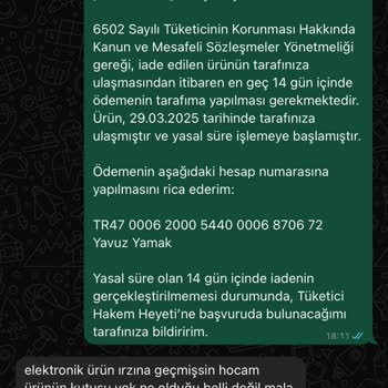 Uyumsuz Ürün Ve İade Sorunu: Satıcıdan Olumsuz Deneyim