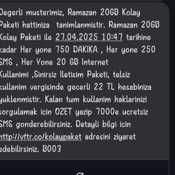 Hediye İnternet Paketi Teslim Edilmedi: Müşteri Hizmetleri Yetersizliği