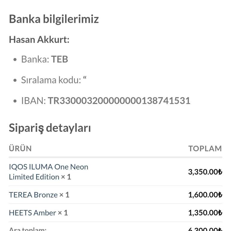 Sipariş Verildi, Ürün Gönderilmedi: 6.365 TL Zarar