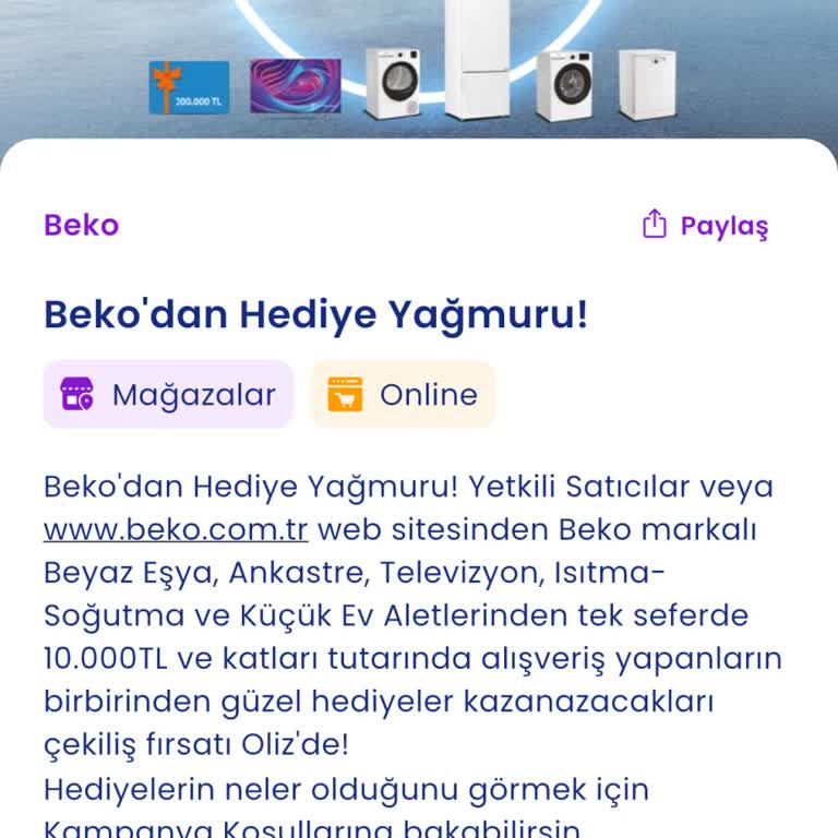 Beko'nun Çekiliş Kodu Sorunu Müşteriyi Zora Sokuyor