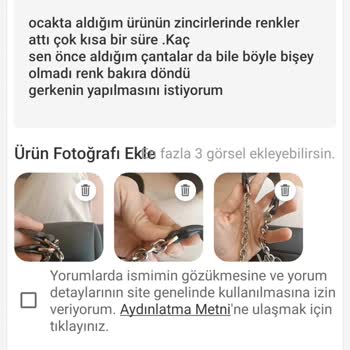 Yeni Aldığım Çantanın Zincirleri Soldu, Boyner'den İade Talebim Var!