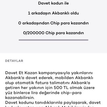 Akbank Davet Et Kazan Kampanyasında Haksız Chip Para İadesi