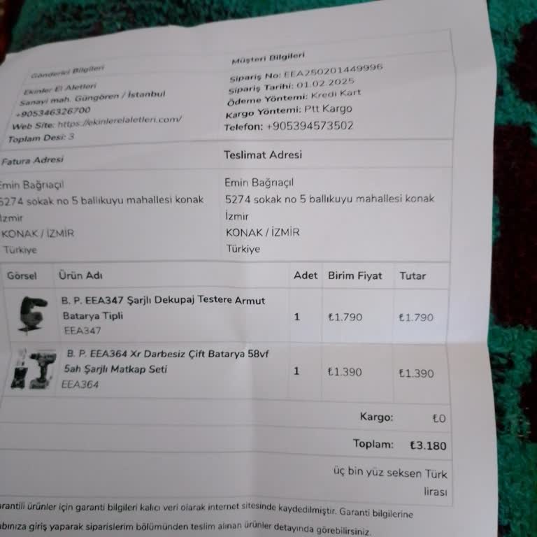 Dekupaj Testere Beklenmedik Arıza