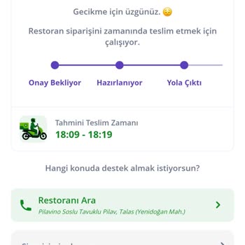 Getir Yemek Siparişim Zamanında Gelmedi Ve Kapıya Bırakıldı