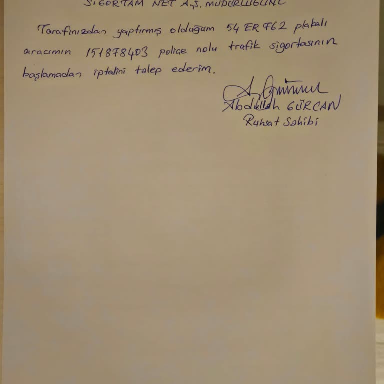 Sigorta Poliçesi İptalinde İletişim Sorunu