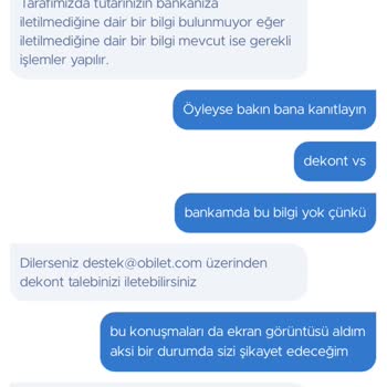 Obilet'ten İade Mağduriyeti: Tutarsız Bilgilendirme Ve Belge Eksikliği