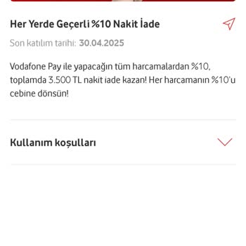 Vodafone Pay Nakit İade Sorunu: Eksik İade Şikayeti