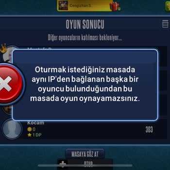 Okey 101 Plus'ta Eşli Oyun Sorunu