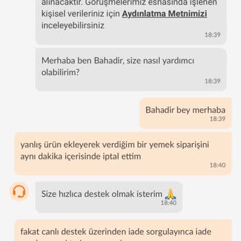 Yanlış Sipariş İptalinde Müşteri Hizmetleri Sorunu