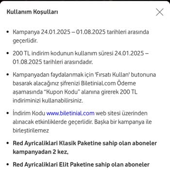 Vodafone İndirim Kodu Kullanım Sorunu