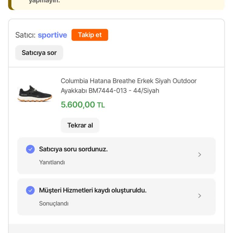 Sportive'den Alışverişte Stok Ve Sipariş Sorunu