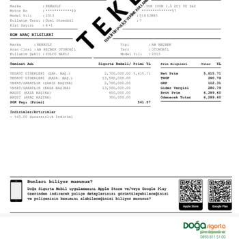 Doğa Sigorta'da Ani Fiyat Artışı Şoku