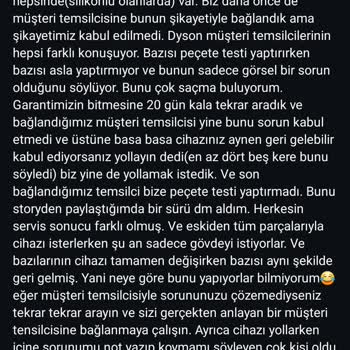 Dyson V15 Süpürge Görsel Deformasyon Sorunu