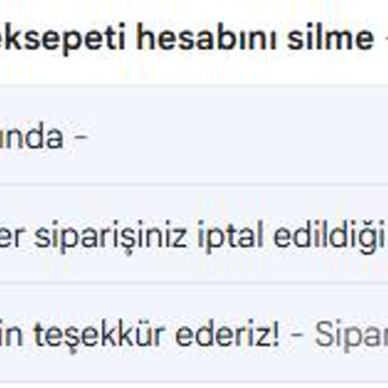 Yemeksepeti Sipariş İptali Ve Kurye Sorunları