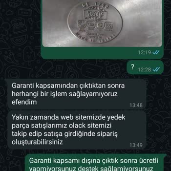 Taç Marka Düdüklü Tencere İçin Yetersiz Müşteri Desteği