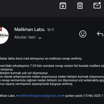 Malikhan Parfüm Güvenimi Sarstı