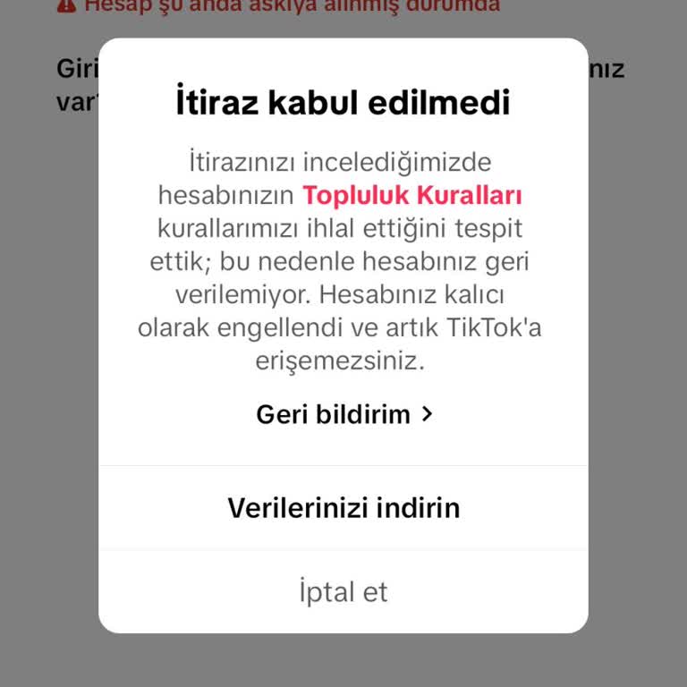 TikTok Hesabım Neden Sebepsiz Engelleniyor?