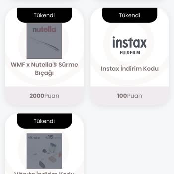 Nutella Uygulamasında Hediye Stok Sorunu