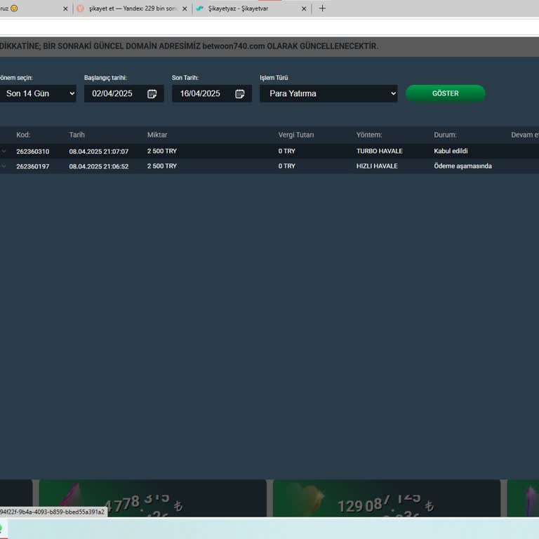 Betwoon Yatırım Bonusunda Hayal Kırıklığı