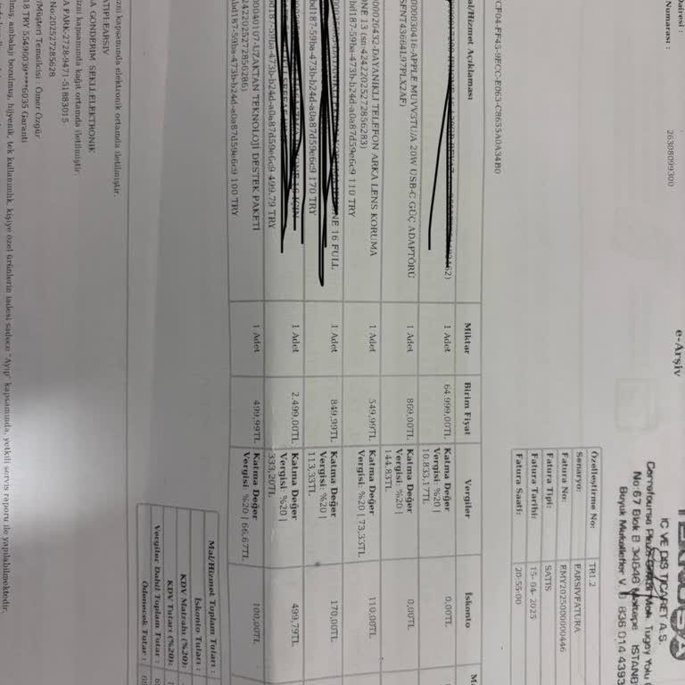 Yanlış Faturalandırma Ve Ücret İadesi Talebi