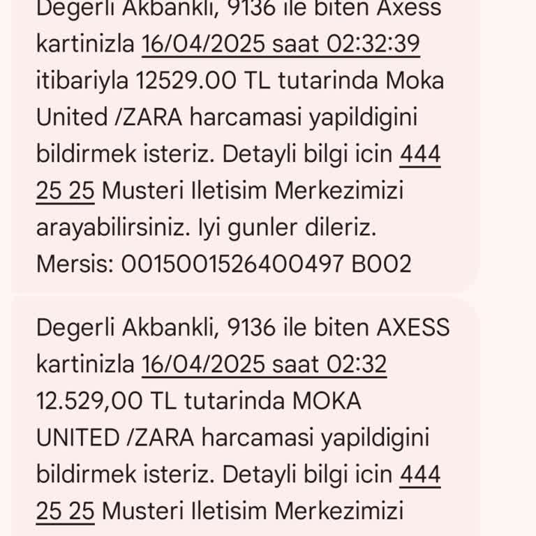 Bilgim Dışında Yapılan Yüksek Tutarli İşlem